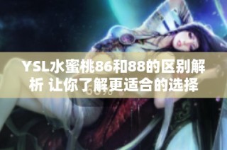 YSL水蜜桃86和88的区别解析 让你了解更适合的选择