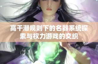 高干潜规则下的名器系统探索与权力游戏的交织