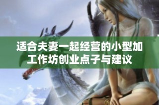 适合夫妻一起经营的小型加工作坊创业点子与建议