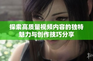 探索高质量视频内容的独特魅力与创作技巧分享