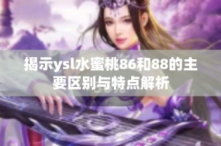 揭示ysl水蜜桃86和88的主要区别与特点解析