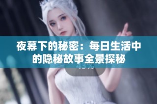 夜幕下的秘密：每日生活中的隐秘故事全景探秘