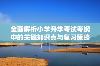 全面解析小学升学考试考纲中的关键知识点与复习策略