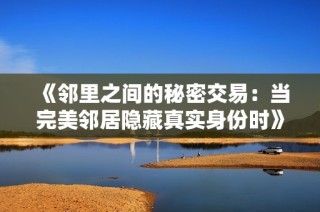 《邻里之间的秘密交易：当完美邻居隐藏真实身份时》