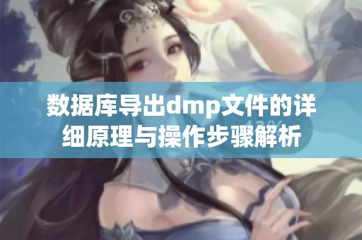 数据库导出dmp文件的详细原理与操作步骤解析