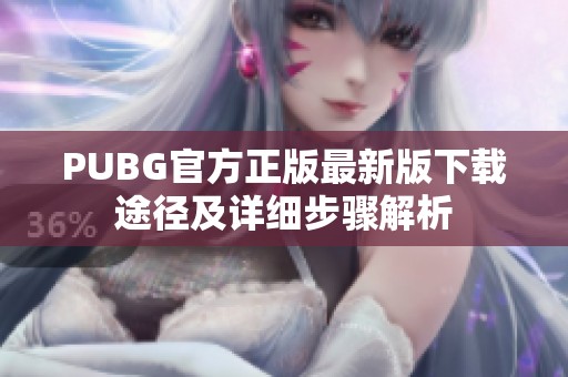 PUBG官方正版最新版下载途径及详细步骤解析