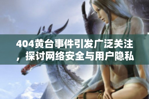 404黄台事件引发广泛关注，探讨网络安全与用户隐私保护的重要性