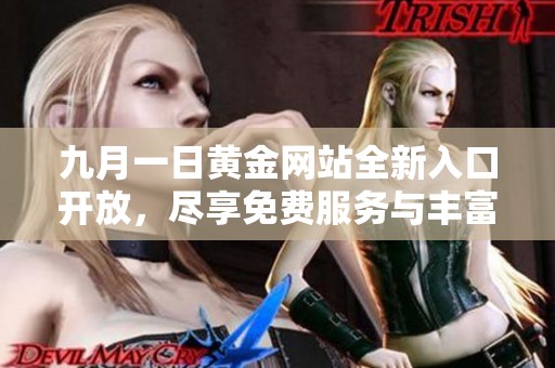 九月一日黄金网站全新入口开放，尽享免费服务与丰富资源