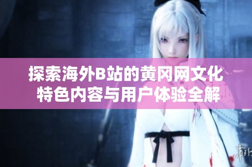 探索海外B站的黄冈网文化 特色内容与用户体验全解析