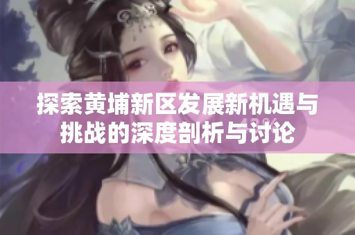 探索黄埔新区发展新机遇与挑战的深度剖析与讨论